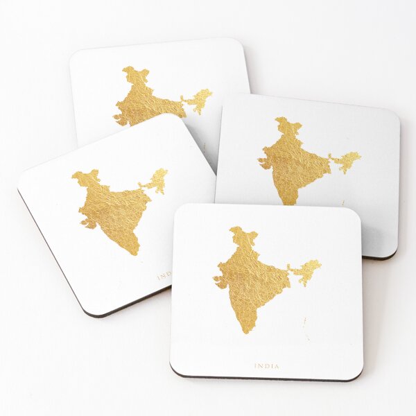 Item preview, India Gold Map designed and sold by ArtPrints.