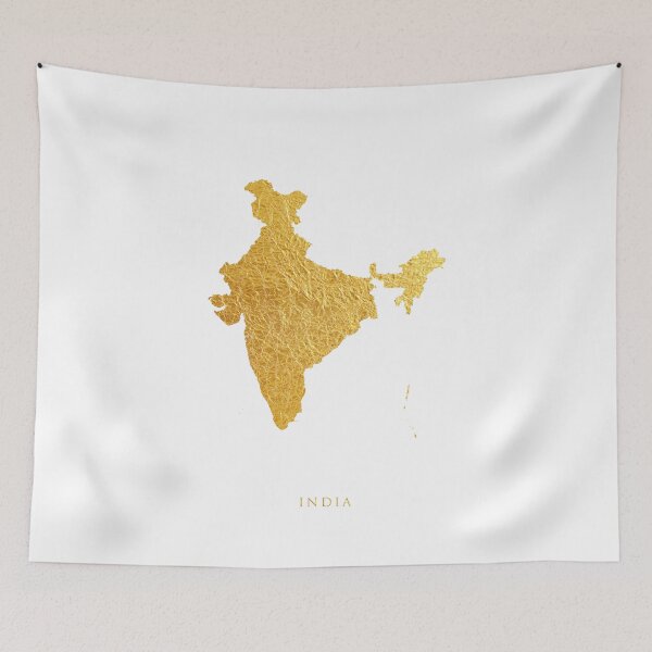 Item preview, India Gold Map designed and sold by ArtPrints.