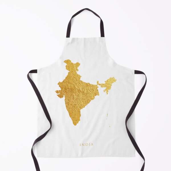 Item preview, India Gold Map designed and sold by ArtPrints.