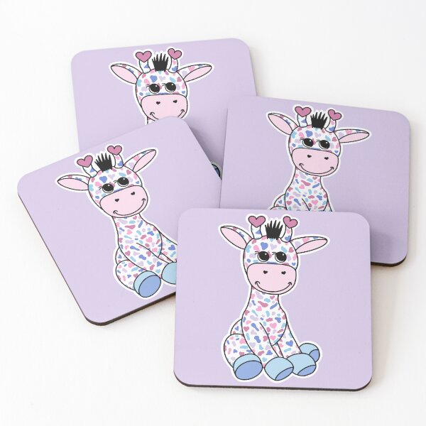Item preview, Cute Bigender Pride Flag Giraffe Pastel Pink Purple Blue designed and sold by JoyfulJen.