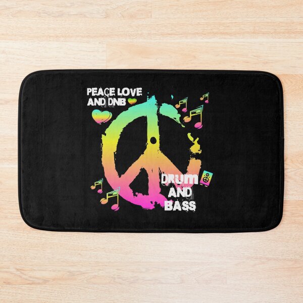 Artikelvorschau, DRUM AND BASS – Peace Sign Dnb (weiß/blaugrün/pink) entworfen und verkauft von Discothreadz.
