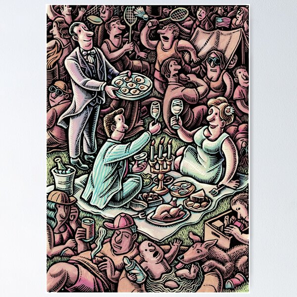 Item preview, Gourmet Picnic in a Crowded City Park designed and sold by LisaHaney.