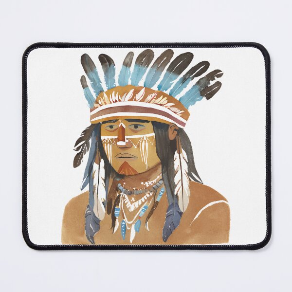 Item preview, Native American tribal face watercolor designed and sold by AKRE R.