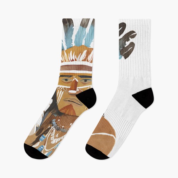 Item preview, Native American tribal face watercolor designed and sold by AKRE R.