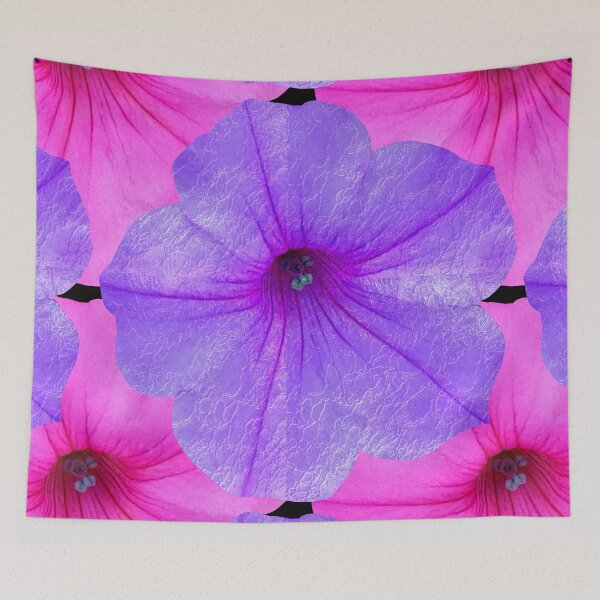 Item preview, Stained Glass Pink Purple Petunia Photography / Floral Photography designed and sold by Victoria Rose.
