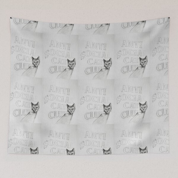 Item preview, Anti Social Cat Club Sticker designed and sold by CatStickershere.