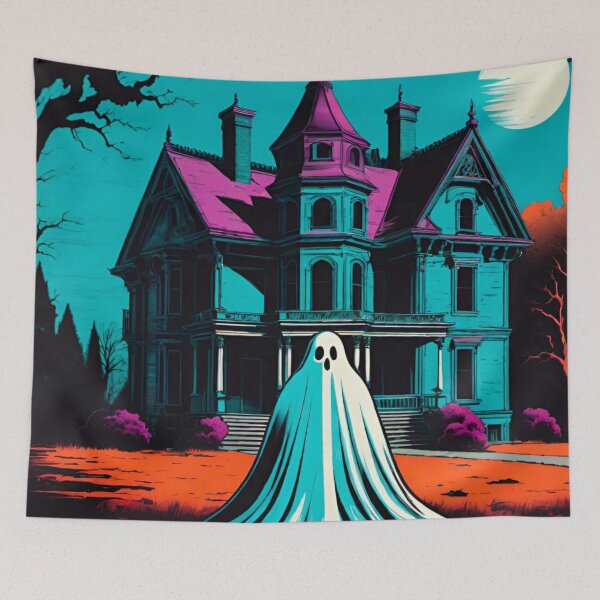 Item preview, Haunted Library: Ghost in the Spooky Mansion designed and sold by GrizzlyCollective.