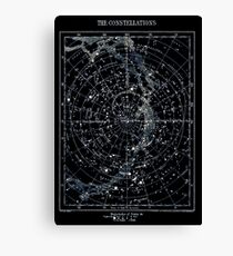 STAR CONSTELLATIONS: Vintage 1900 Galaxy Karte Leinwanddruck