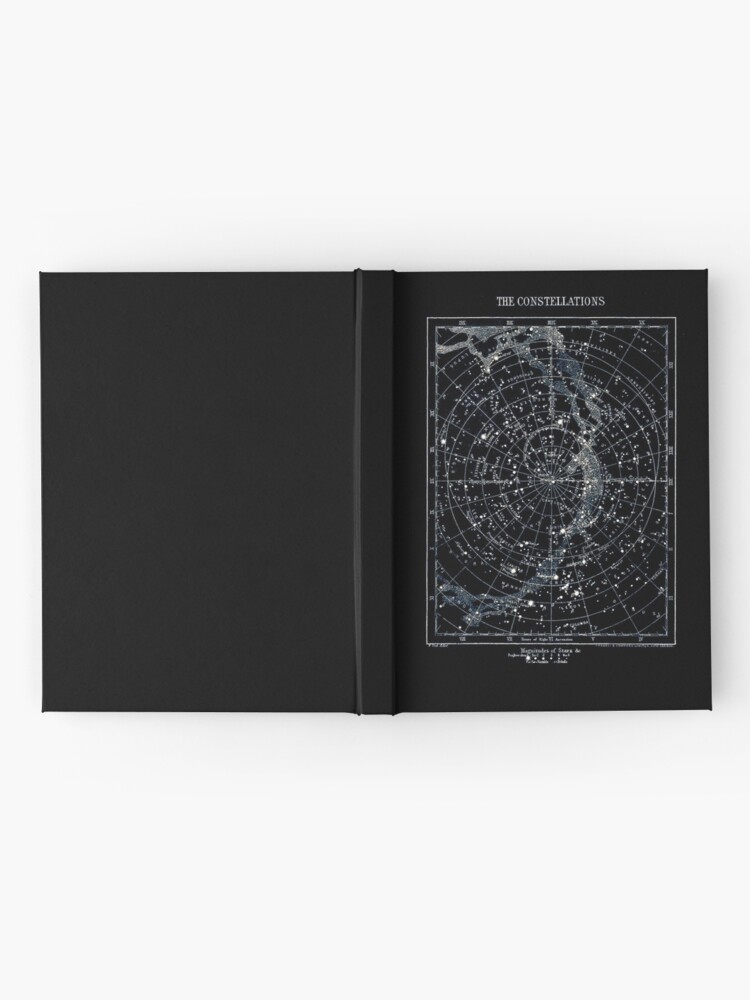 Alternate view of STAR CONSTELLATIONS : Vintage 1900 Galaxy Chart Map Hardcover Journal