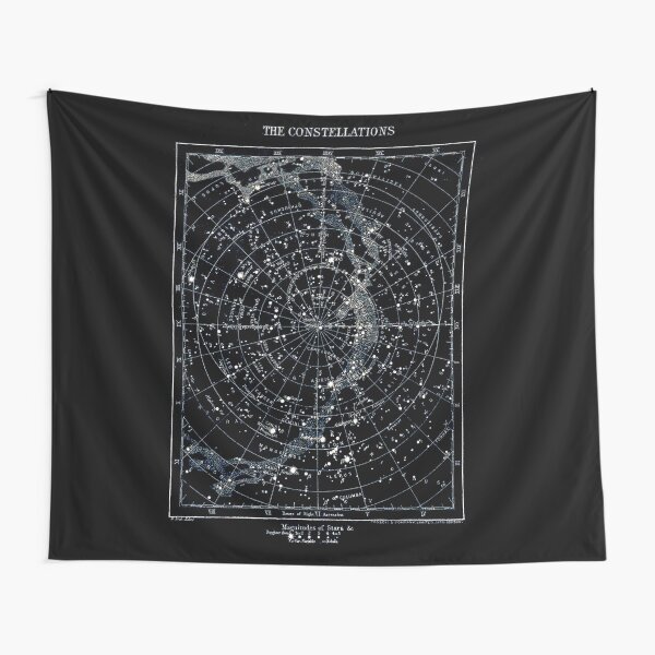 STERNKONSTELLATIONEN: Vintage 1900 Galaxy Chart Map Wandbehang
