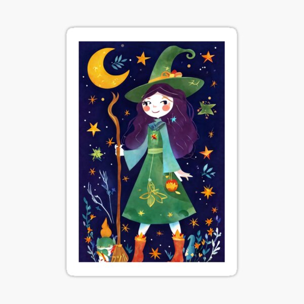 Vista previa del artículo con la obra «Encantadora bruja de la noche estrellada», diseñado y vendido por VoyageArts.