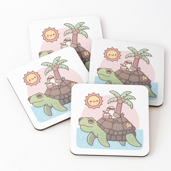 Item preview, Turtle With Chilling Seagull Summer Vibes designed and sold by rustydoodle.