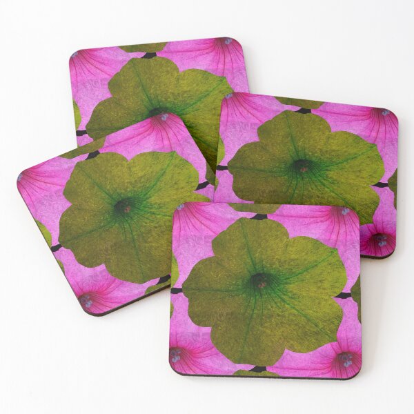 Item preview, Glittery Stained Glass Yellow Pink Petunia Photography / Floral Photography designed and sold by Victoria Rose.