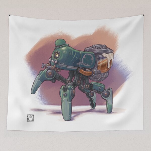 Item preview, Saint Patri-Bot designed and sold by CoffeeBlack Illustration.