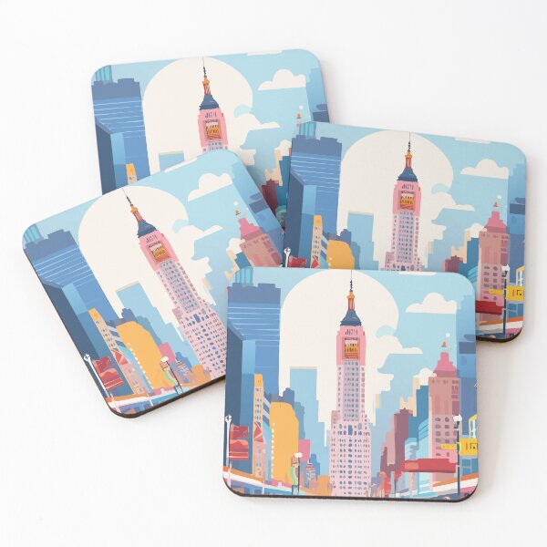 Aperçu de l'œuvre Times Square City Street New York Skyline America créée et vendue par TheJoeyStudio.