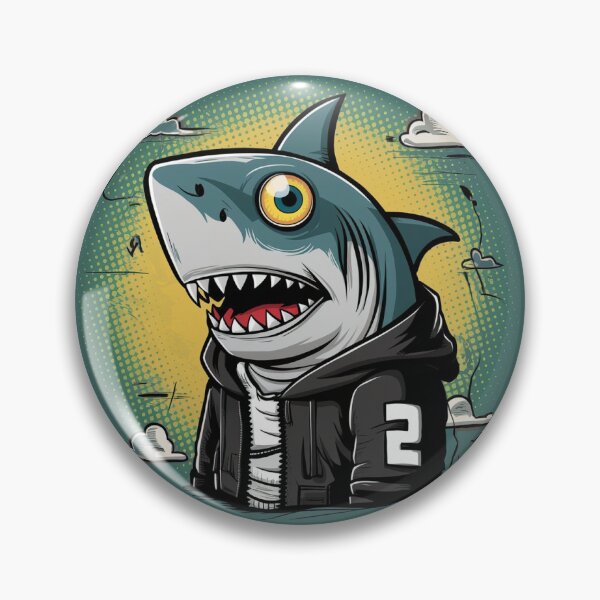 Item preview, shark colder hip hop  wearing black jacket designed and sold by TK Art1989.