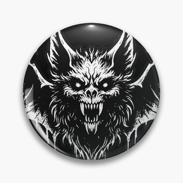 Item preview, Dark Art Bat Beast Horror Helloween Skull Grunge Vintage Style Black White designed and sold by MORSPECTIVE.