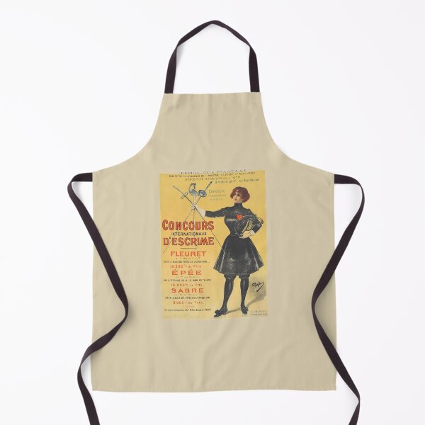 Item preview, Vintage Olympic Games Poster, Paris 1900, Concourse Internationaux D'Escrime, Sabre, Epee, and Fleuret Fencing Swordswoman designed and sold by juiceboxvintage.