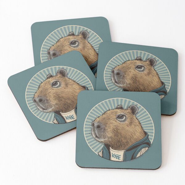 Item preview, capybara vintage blue tone style  designed and sold by TK Art1989.