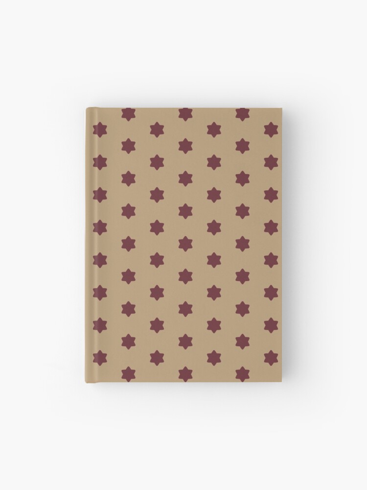 Journal, Geometric Royal Circle Cabernet Six Pointed Stars On Lark designed and sold by Triplicate Limited
