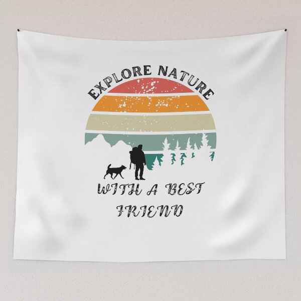 Item preview, explore, man with dog designed and sold by IFarty.