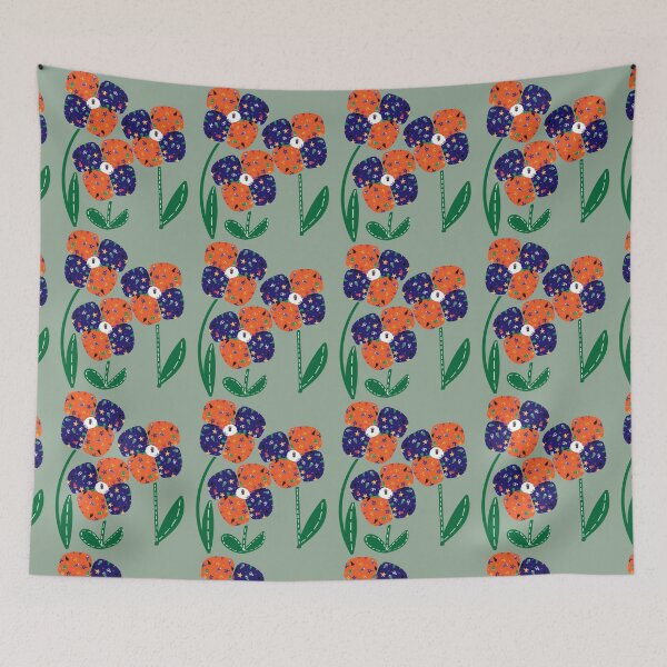Item preview, "Christmas Holiday Patchwork Collage Flower" By SalsySafrano. designed and sold by SalsySafrano.