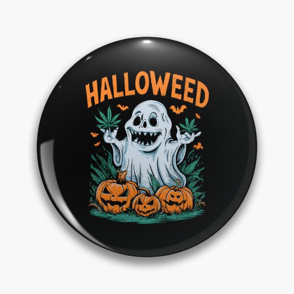 Item preview, Halloweed Halloween Ghost marijuana cannabis weed stoner 420 designed and sold by w1ckerman.