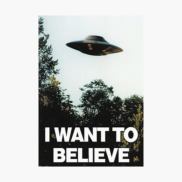 Item preview, X- Files "I WANT TO BELIEVE" Poster designed and sold by VENDRI1.