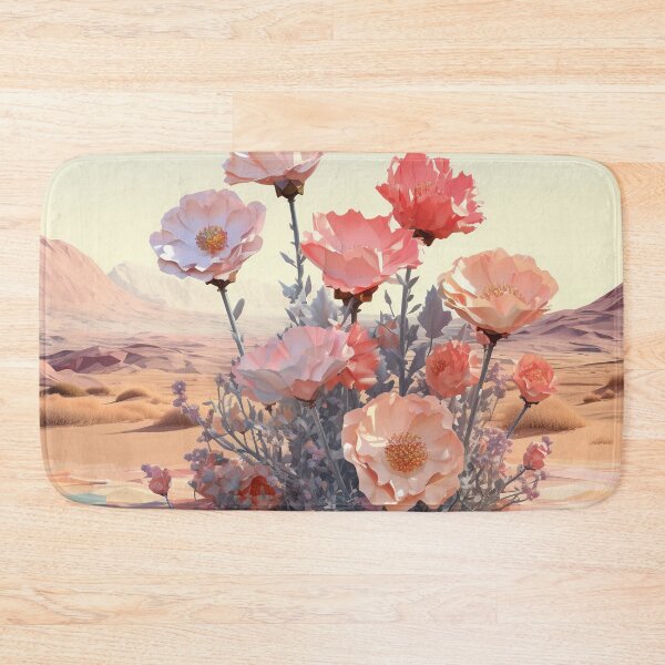 Item preview, aesthetic pink flowers in the desert designed and sold by Mauswohn.