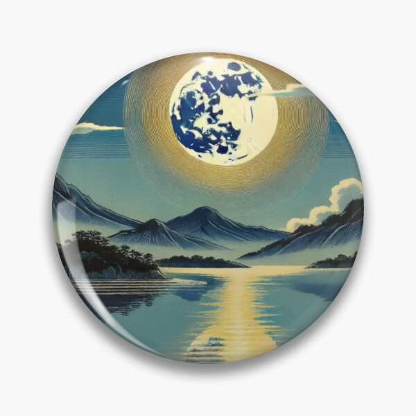 Item preview, Moon Blessing - A Contemporary Ukiyo-e Nature Landscape designed and sold by Kijiermono.