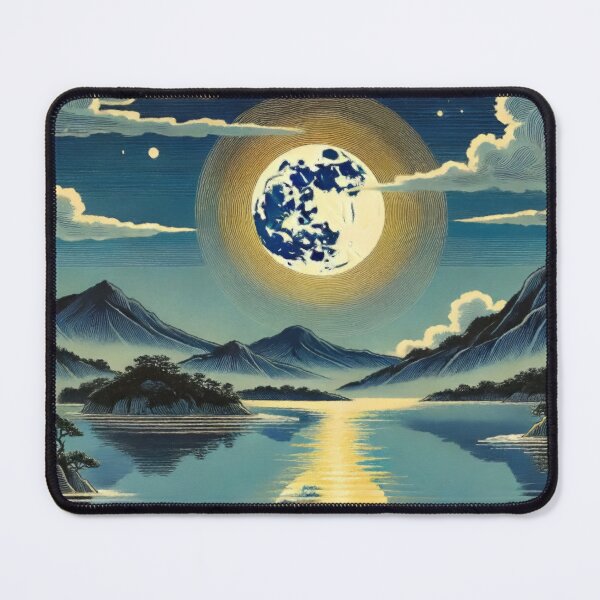 Item preview, Moon Blessing - A Contemporary Ukiyo-e Nature Landscape designed and sold by Kijiermono.