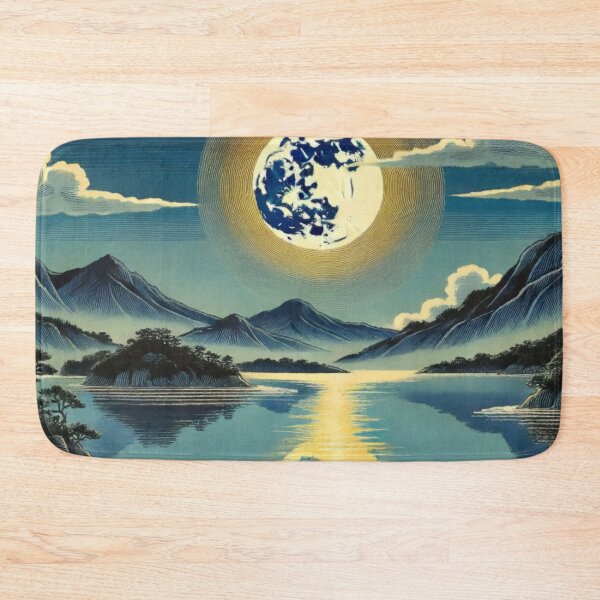 Item preview, Moon Blessing - A Contemporary Ukiyo-e Nature Landscape designed and sold by Kijiermono.
