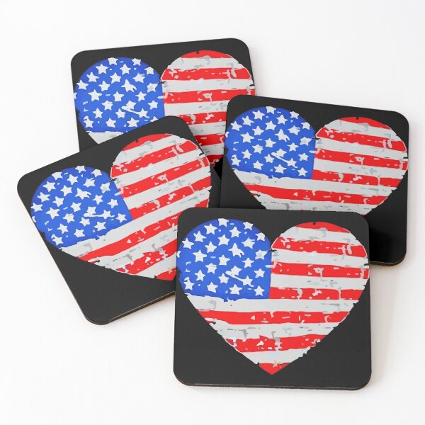 Item preview, USA Heart Flag designed and sold by Betkontri.