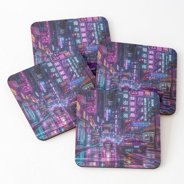 Item preview, Neon Street in Futuristic Night designed and sold by Guesso.