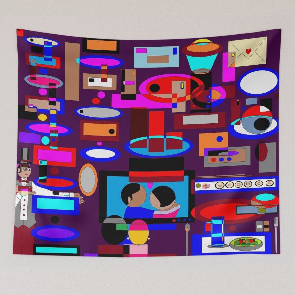 Item preview, Daily Life with Technology, Abstract, Retro Robot Butler with Sushi designed and sold by judy snyder.