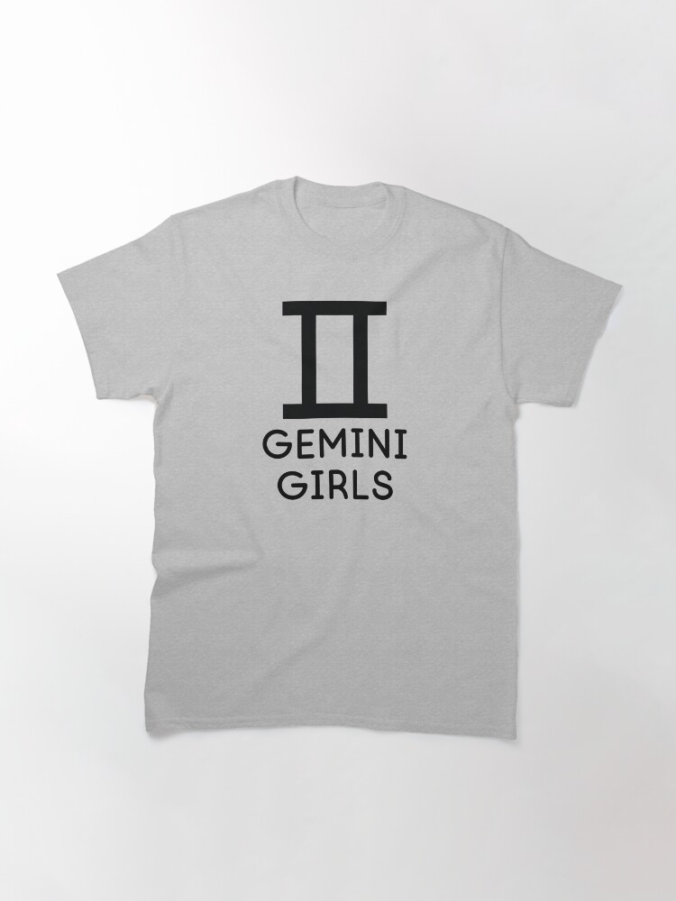 Alternate view of Gemini Girls Horoscope Astrology Classic T-Shirt