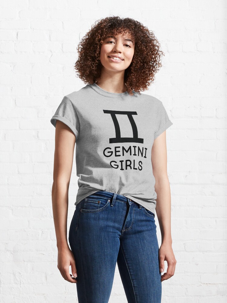 Alternate view of Gemini Girls Horoscope Astrology Classic T-Shirt