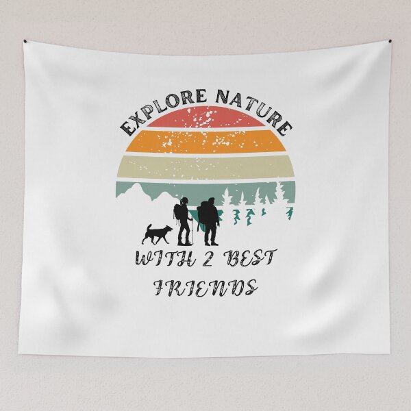 Item preview, exploring nature with partner and dog designed and sold by IFarty.