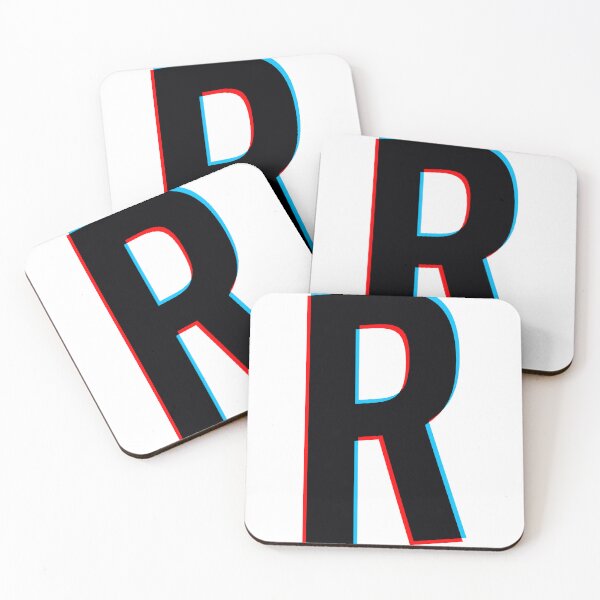 Item preview, Black letter R with red and blue lines designed and sold by MUJU-pixel.