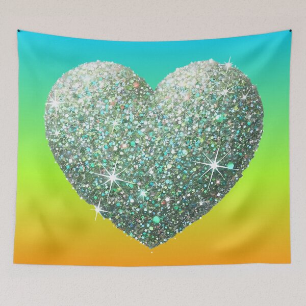 Item preview, Sparkle with Pride - Green Glitter Heart Design designed and sold by SportyAndArtful.