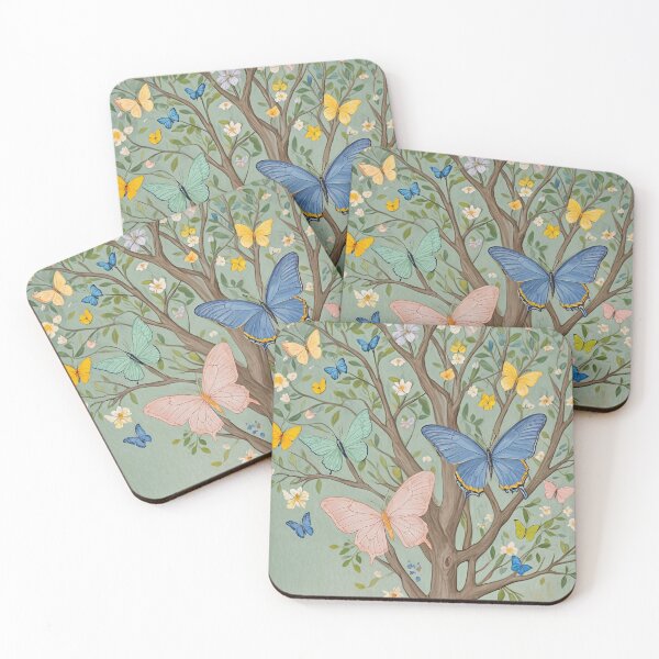Item preview, Enchanted Flutter: Pastel Butterflies in a Tree Design designed and sold by Lizetteh.
