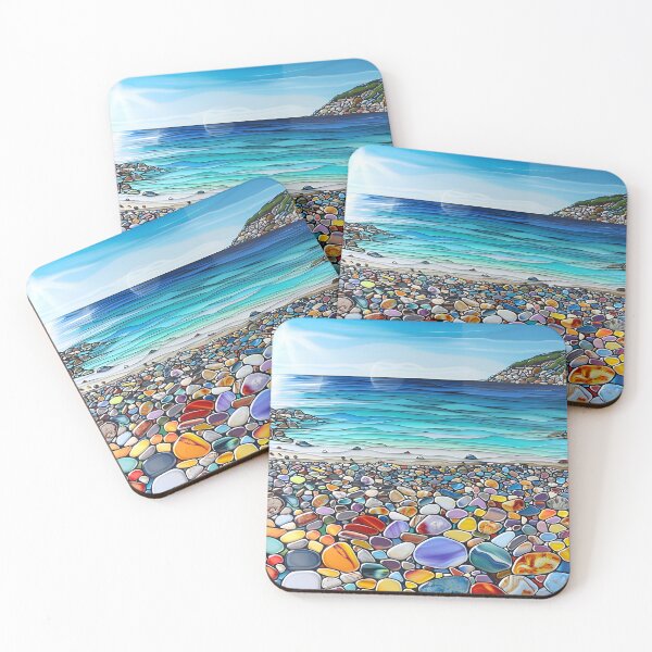 Item preview, Colorful Pebble Beach Artwork designed and sold by mebraart.