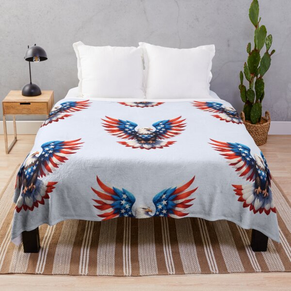 Item preview, American eagle with wings adorned in stars and stripes of the American flag designed and sold by Margival.