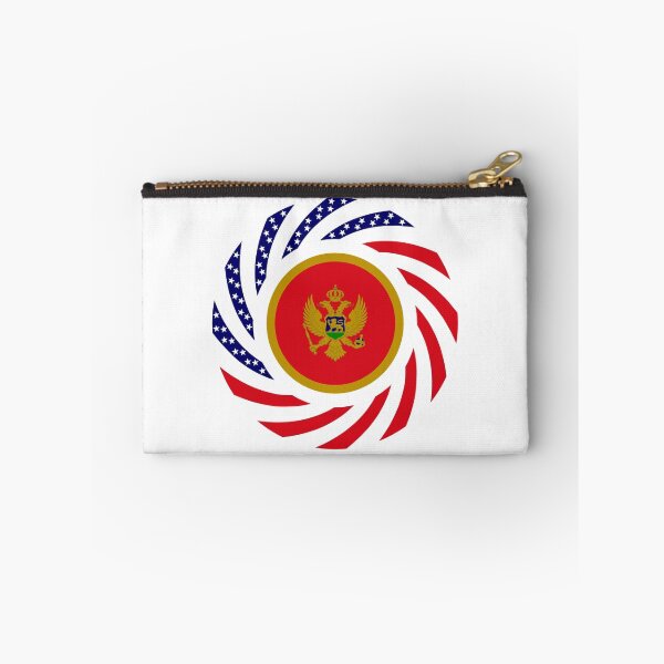 Item preview, Montenegrin American Multinational Patriot Flag Series designed and sold by Carbon-Fibre Media.