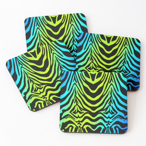 Item preview, blue green tiger stripes designed and sold by Color4Nature.