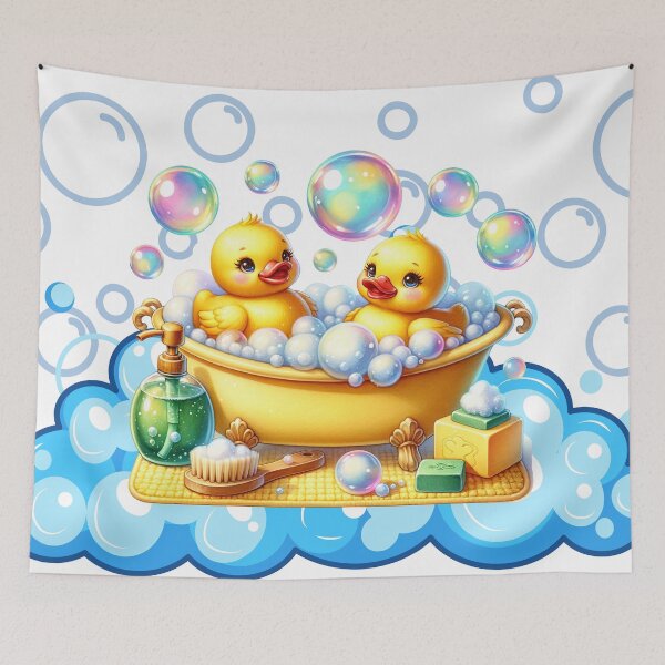 Item preview, Ducky Duo in a Bubble Bath designed and sold by Sillytoe.