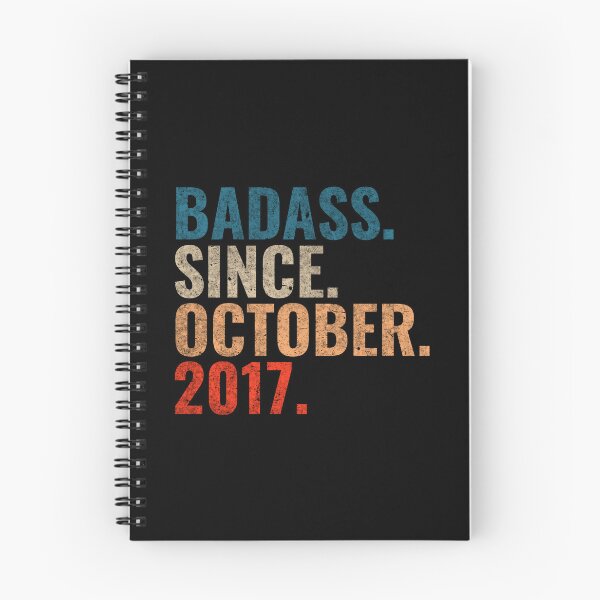 Item preview, Badass since October 2017 Vintage 2017 October birthday gift  designed and sold by Teelogic.