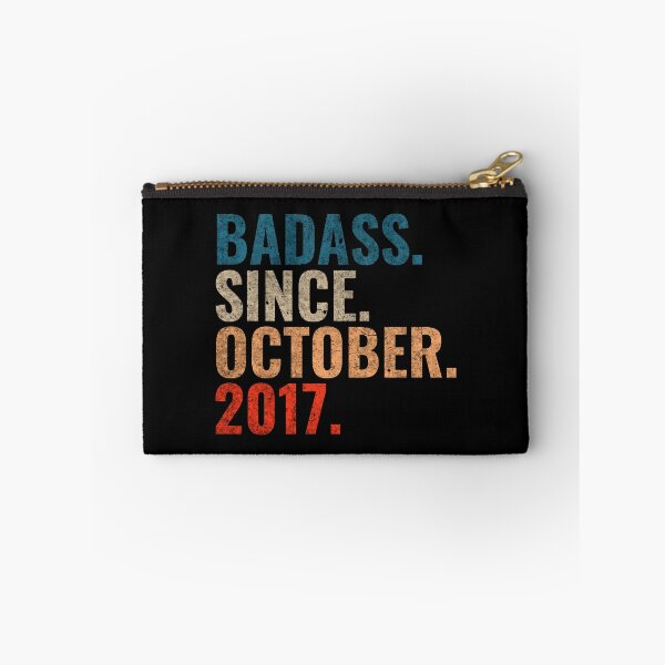 Item preview, Badass since October 2017 Vintage 2017 October birthday gift  designed and sold by Teelogic.