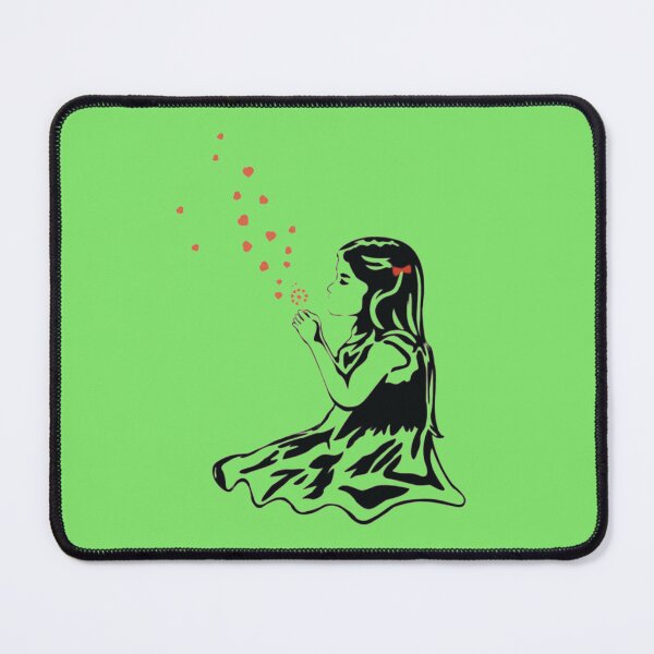 Item preview, Girl Blowing Hearts designed and sold by QuirkByLgnatius.