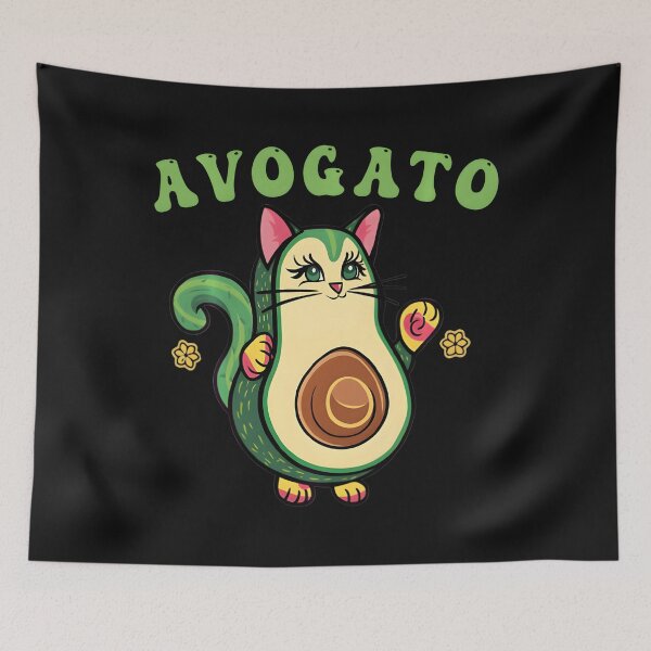 Item preview, Avogato Cat Avocado Sombrero designed and sold by EmGai TocXanh.